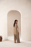 Camel Porcelain Georgette Co-Ord Set