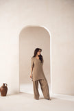 Camel Porcelain Georgette Co-Ord Set