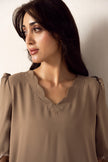 Camel Porcelain Georgette Co-Ord Set