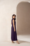 Matte Purple Georgette Co-Ord Set