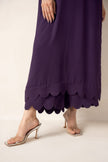 Matte Purple Georgette Co-Ord Set
