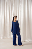 Blue Noir Georgette Co-Ord Set