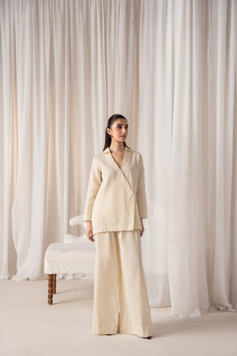 Ivory Sand Georgette Co-Ord Set
