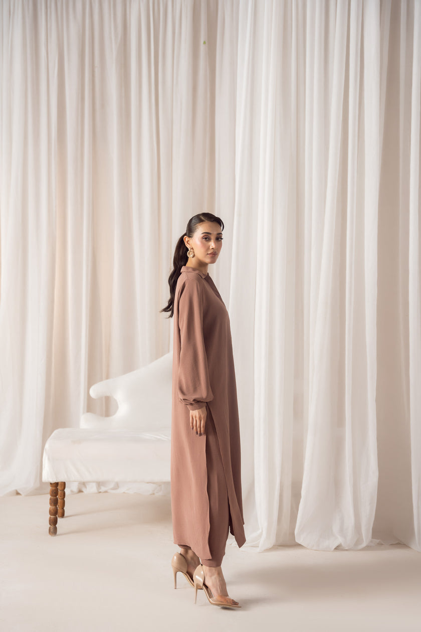 Nude Bloom Georgette Co-Ord Set